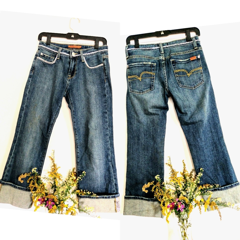 3/12 Vertigo Paris vtg diamond stud jeans low rise